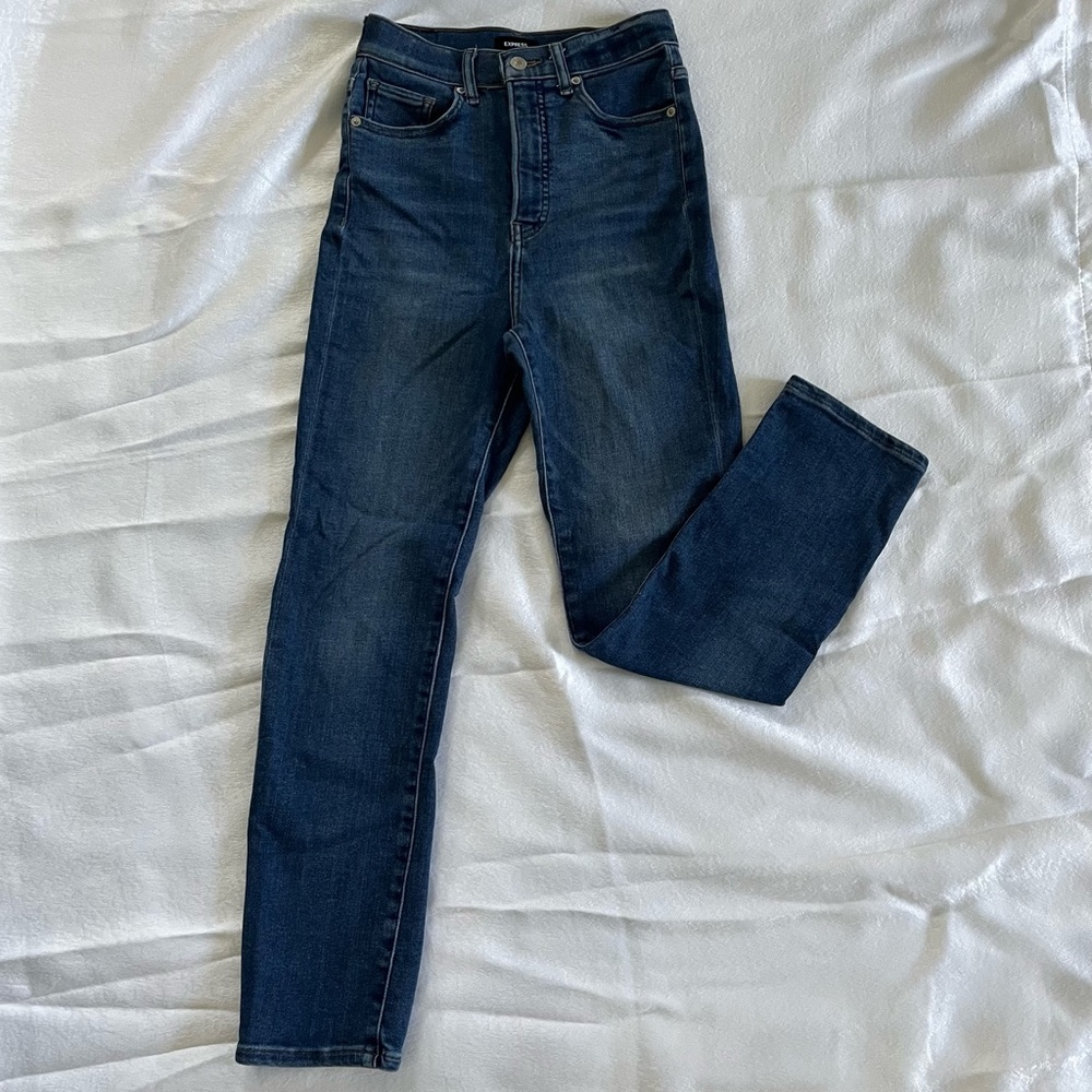 Express super high rise jeans (slim ankle)